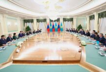 ЕТГ: Ерөнхийлөгч У.Хүрэлсүх, К.Токаев нар албан ёсны хэлэлцээ хийлээ